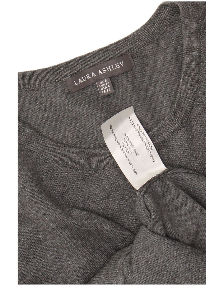 Женский кардиган LAURA ASHLEY, Великобритания, 8, маленький, серый, хлопок