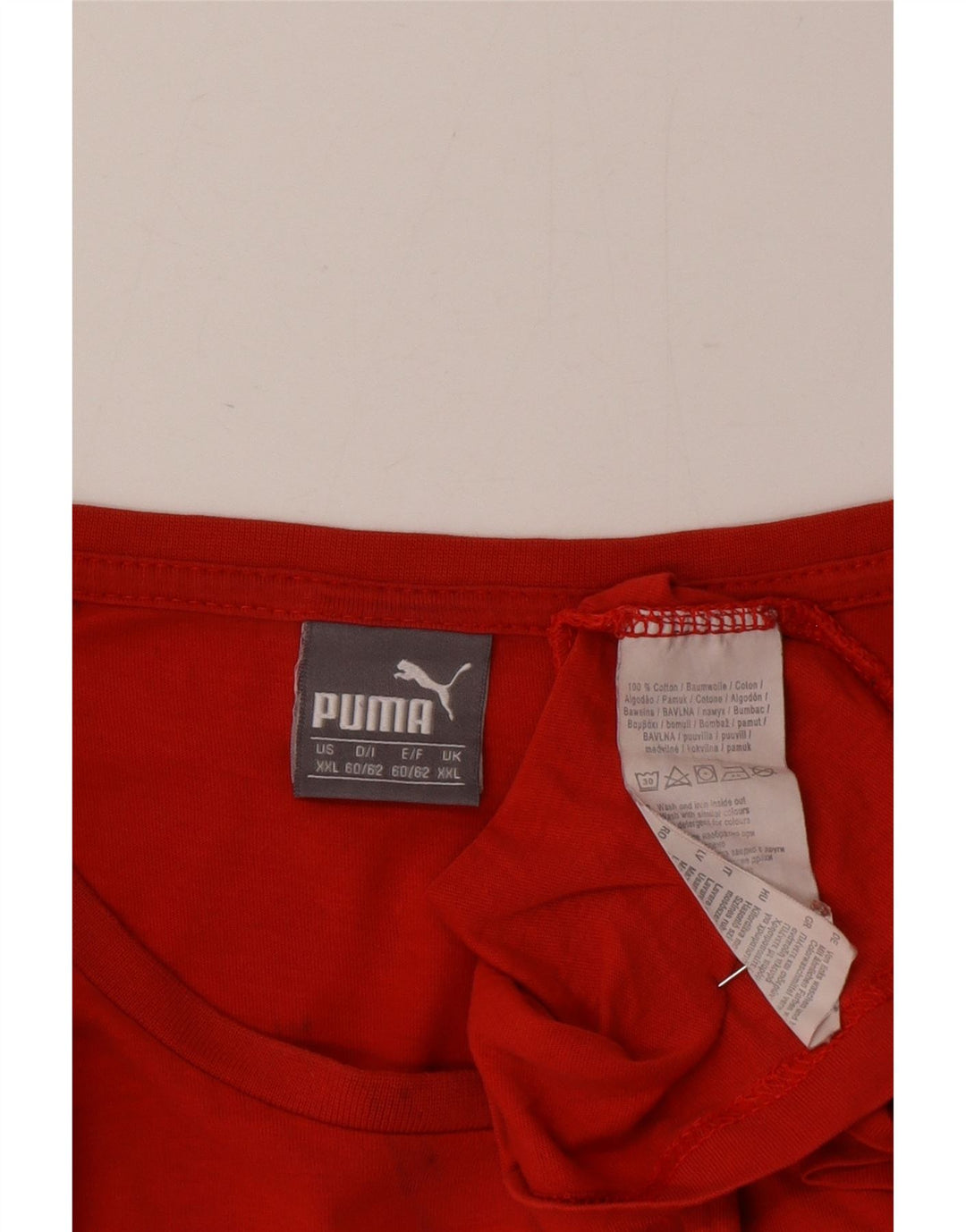 Мужская футболка с рисунком Puma XL, красный хлопок