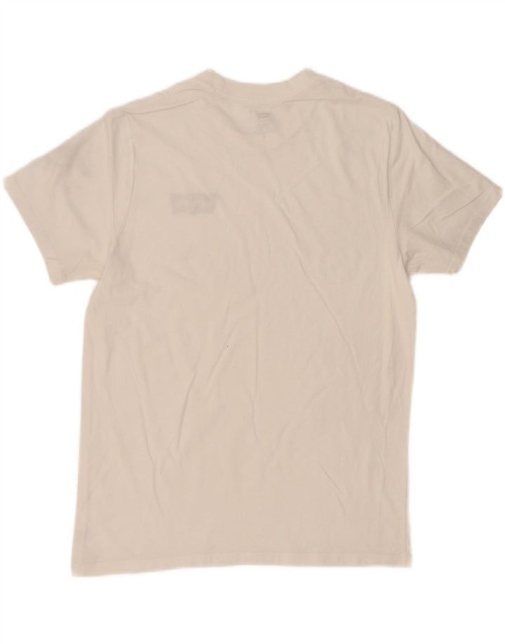LEVI'S Mens Standard Graphic T-Shirt Top Medium Off White Vintage Levi's and Second-Hand Levi's from Messina Hembry 