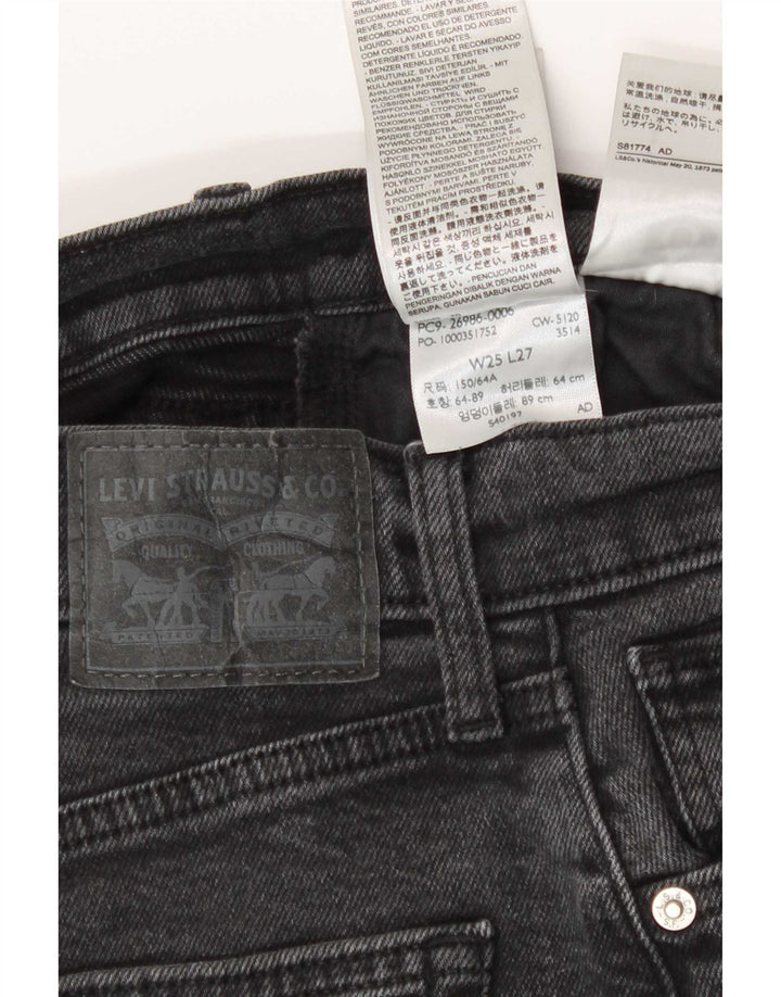 Женские зауженные джинсы Levi's W25 L27, серый хлопок