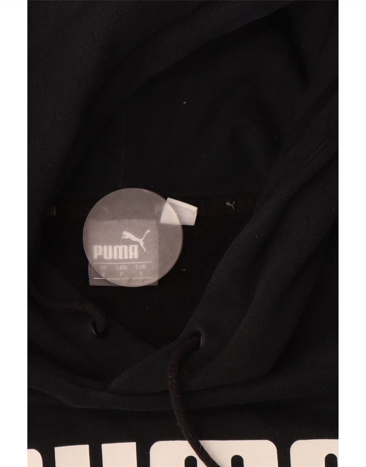 Мужской джемпер с капюшоном PUMA, маленький черный, хлопковый