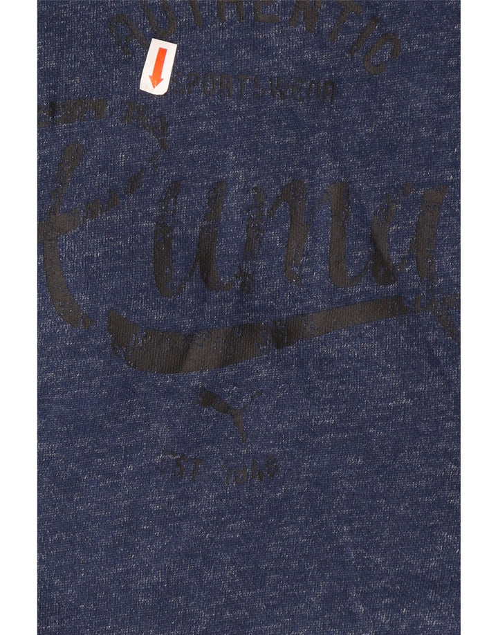 Женский джемпер с капюшоном PUMA Oversized UK 12, средний темно-синий в крапинку