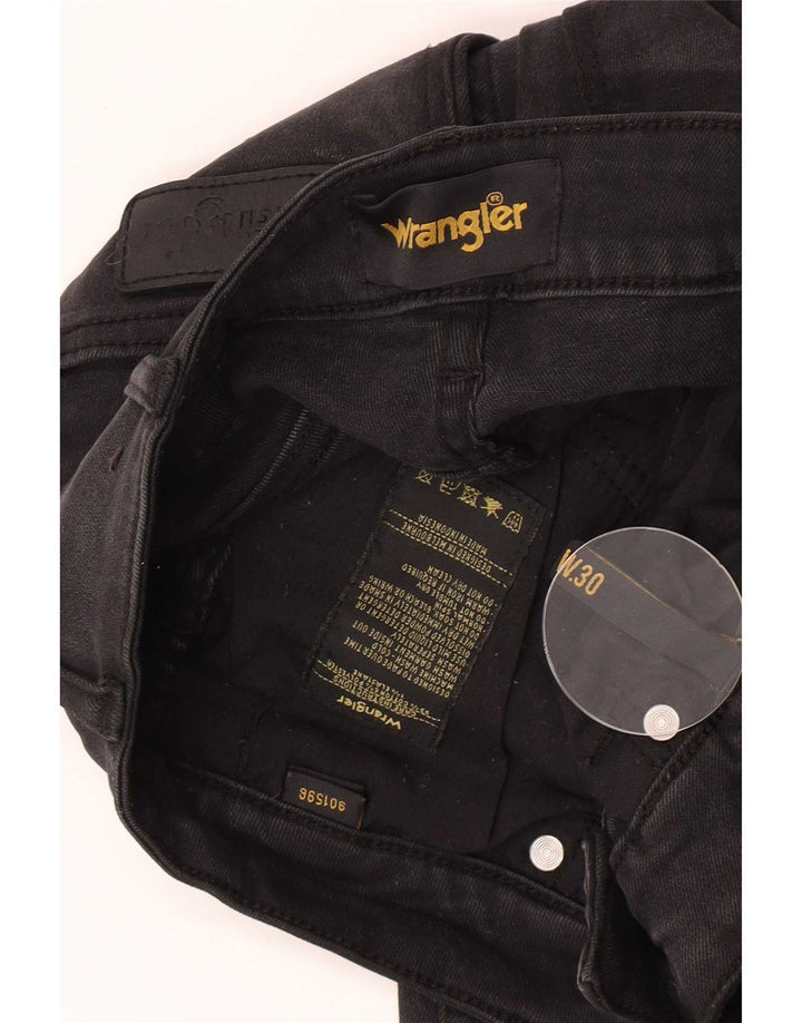 Женские потертые узкие джинсы Wrangler W30 L26, черный хлопок
