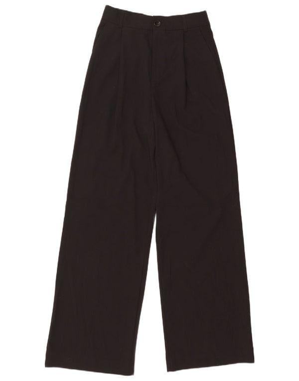Женские брюки чинос Zara, маленькие, черные, полиэстер, W26 L31