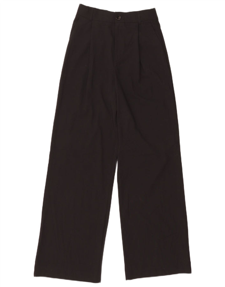 Женские брюки чинос Zara, маленькие, черные, полиэстер, W26 L31