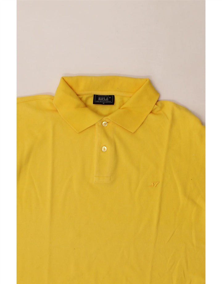 RIFLE Mens Polo Shirt Medium Yellow Cotton Vintage Rifle and Second-Hand Rifle from Messina Hembry 