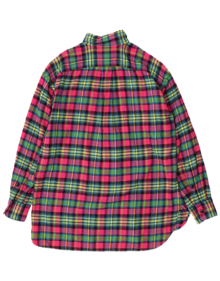 Мужская фланелевая рубашка RALPH LAUREN, средний размер, разноцветная клетка, хлопок