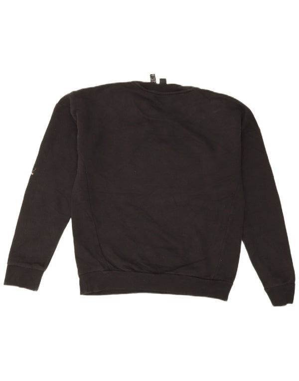 Женский джемпер оверсайз с рисунком Adidas UK 4/6 XS, черный хлопок