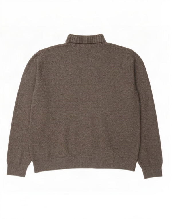 Marks & Spencer Womens Roll Neck Jumper Sweater UK 14 Medium Grey Polyester