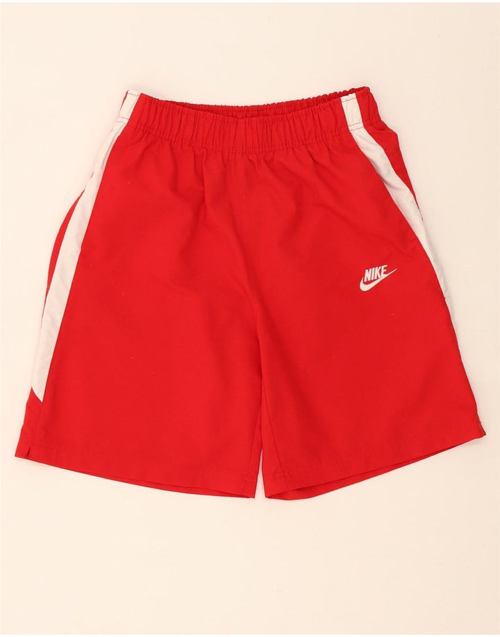NIKE Boys Sport Shorts 13-14 Years XL  Red Colourblock Polyester Vintage Nike and Second-Hand Nike from Messina Hembry 