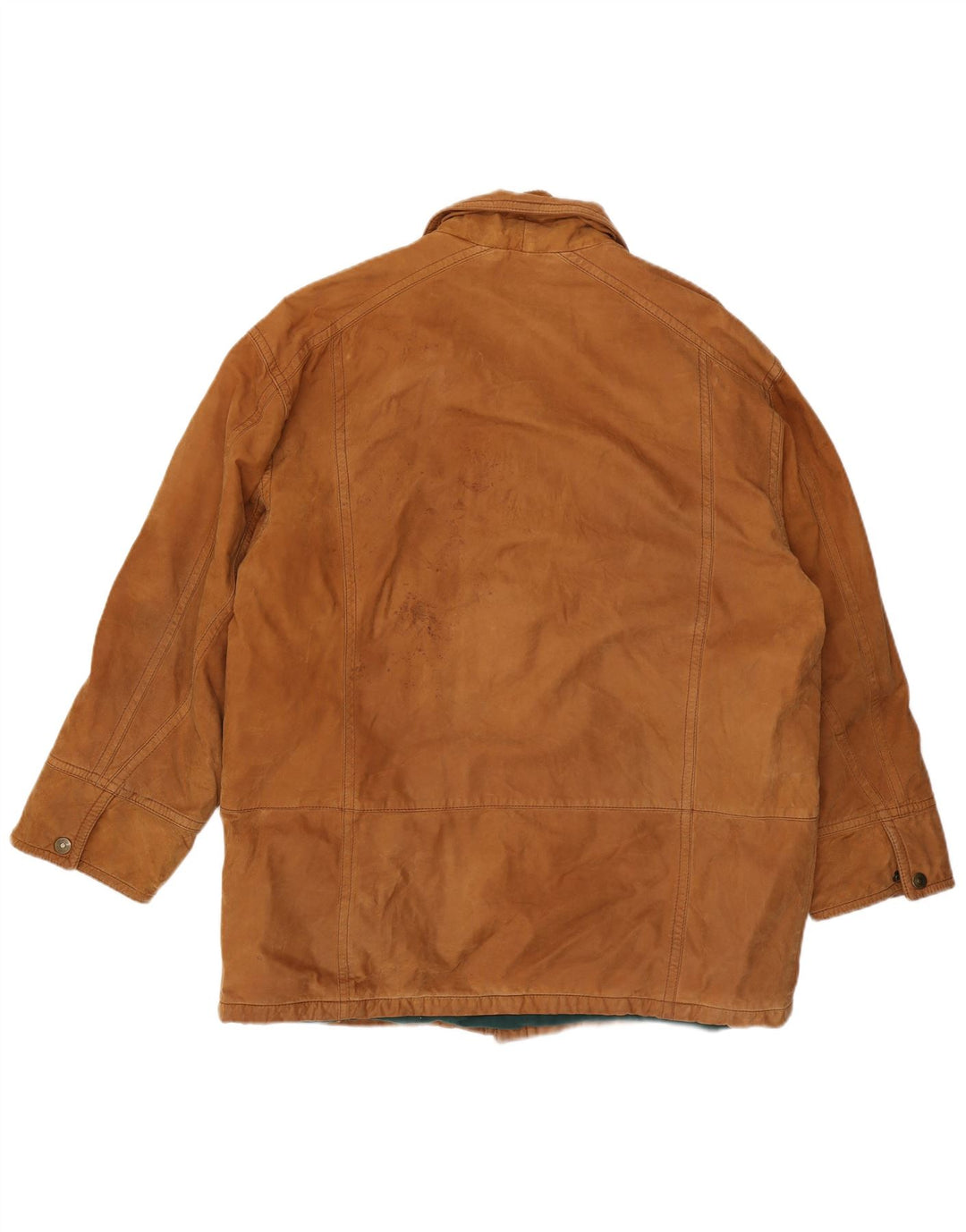 Винтажная мужская замшевая куртка IT 52 XL Коричневая кожаная