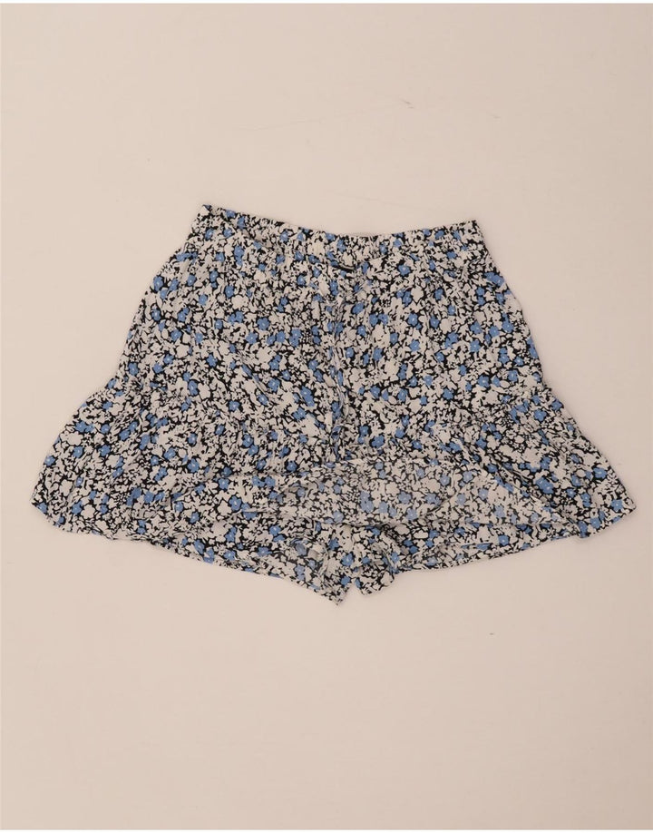 Женские шорты Zara, маленькие W26, разноцветные, из вискозы с цветочным принтом