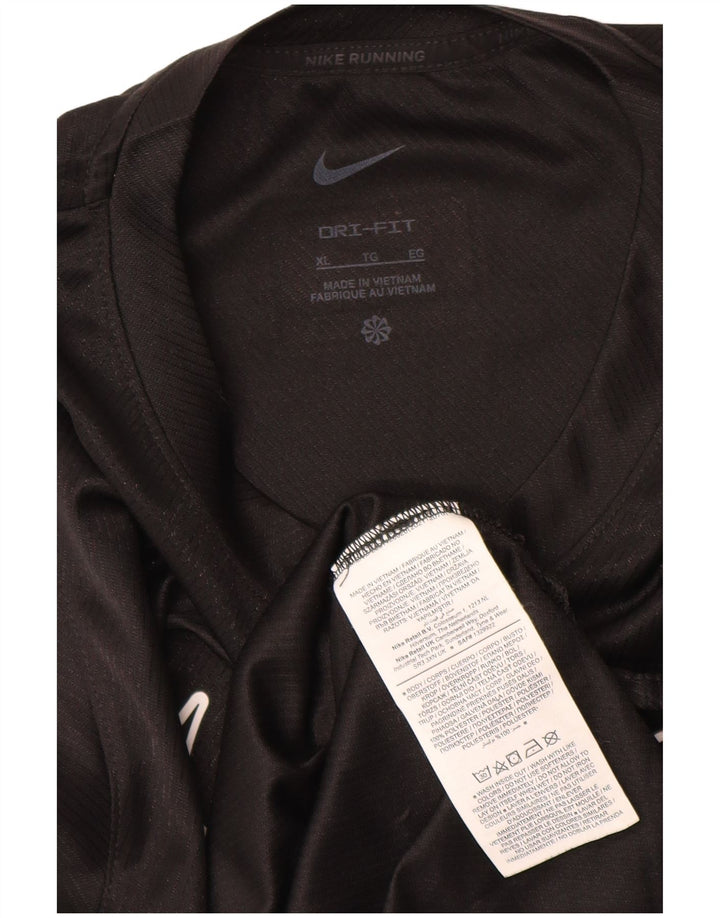 Женский жилет с графическим принтом Nike Dri Fit UK 18 XL, черный полиэстер