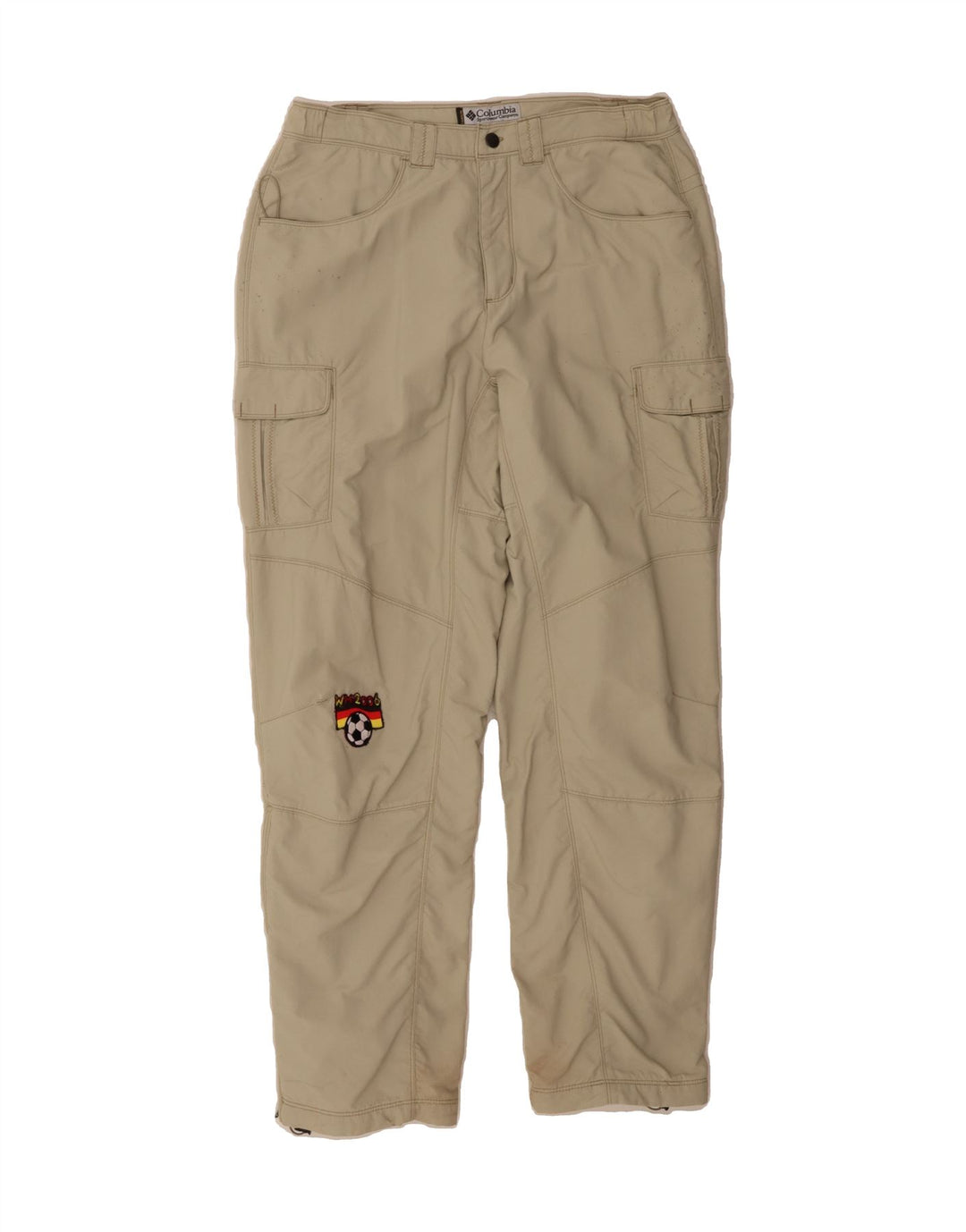 COLUMBIA Womens Straight Cargo Trousers Medium W30 L30 Beige Nylon Vintage Columbia and Second-Hand Columbia from Messina Hembry 