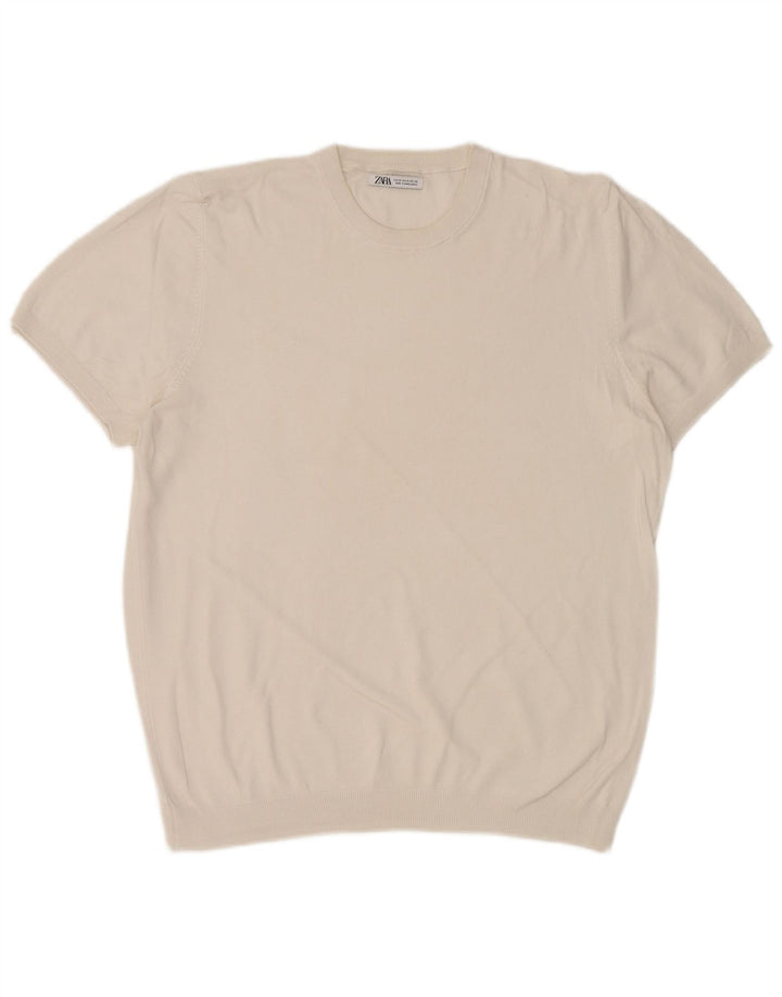 Zara Мужская футболка Top Medium White
