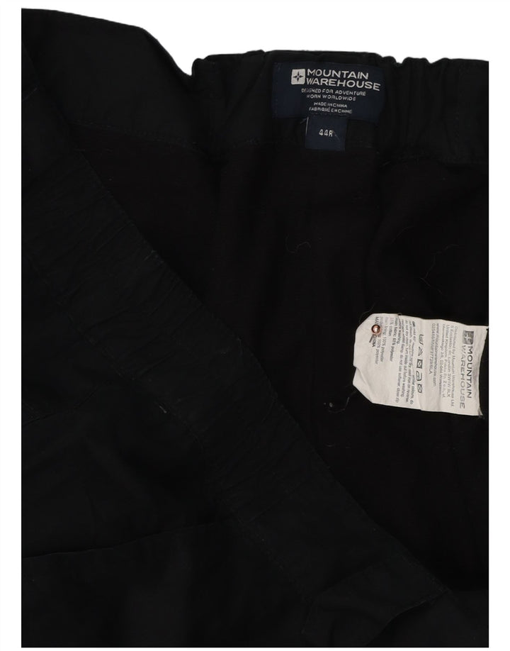 MOUNTAIN WAREHOUSE Мужские прямые брюки-карго W44 L27, черный полиэстер