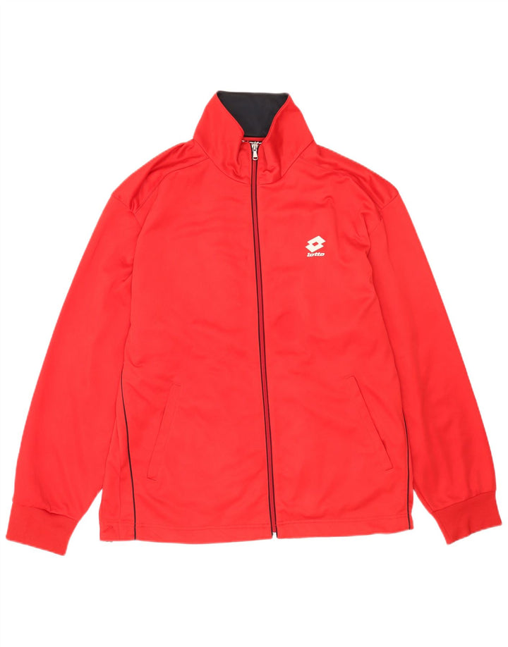 Мужской спортивный костюм Lotto, верхняя куртка, большой красный полиэстер