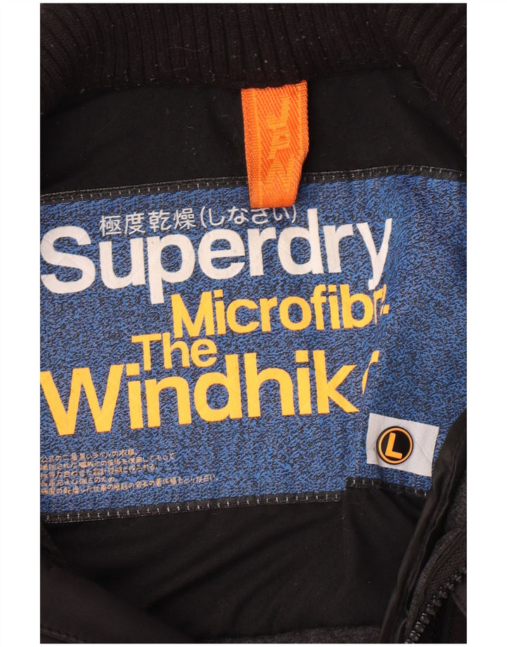 Мужская стеганая куртка Superdry The Windhiker UK 40, большая черная
