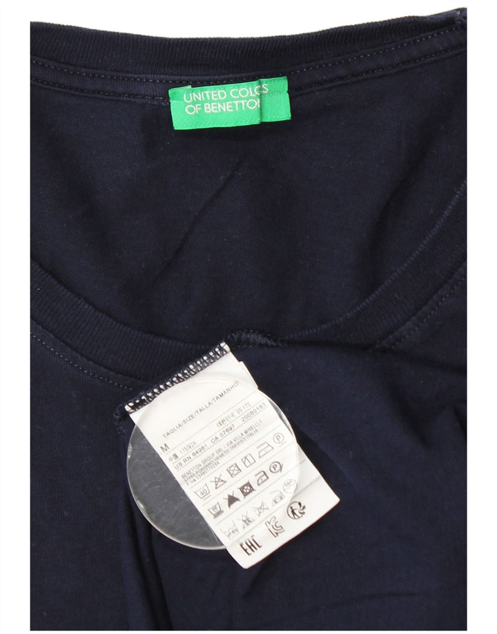 Мужская футболка Benetton Top Medium Темно-синяя, Хлопок