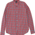 J. CREW Mens Slim Shirt Medium Red Gingham Cotton Vintage J. Crew and Second-Hand J. Crew from Messina Hembry 