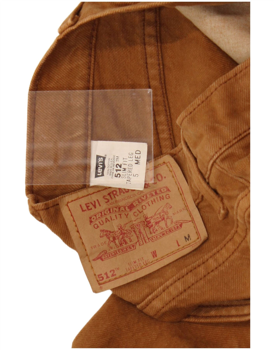 Женские зауженные джинсы LEVI'S 512 Medium W28 L30 Коричневые, хлопок