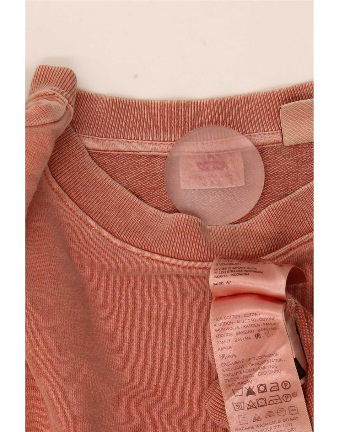 Женский джемпер-толстовка оверсайз Levi's UK 14, средний красный хлопок, хлопок