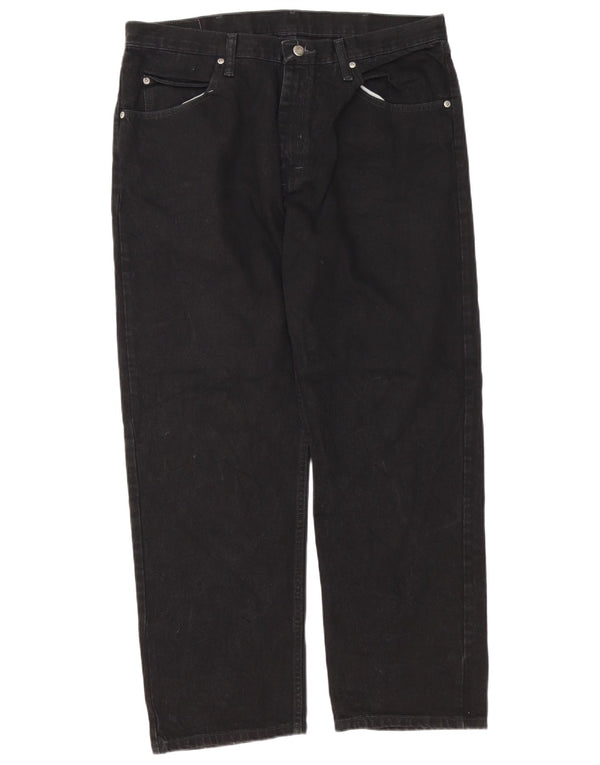 Wrangler Mens Relaxed Fit Casual Trousers W36 L29 Black Cotton
