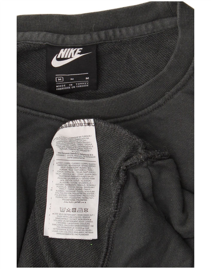 Мужской свитшот с рисунком NIKE, хлопковый джемпер среднего серого цвета
