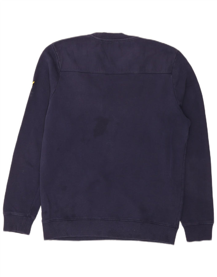 Мужской свитер LYLE & SCOTT, джемпер среднего размера, темно-синий, хлопок