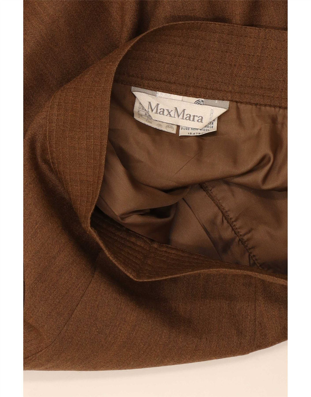 Женская юбка-карандаш Max Mara UK 16, большая W32, коричневая шерсть