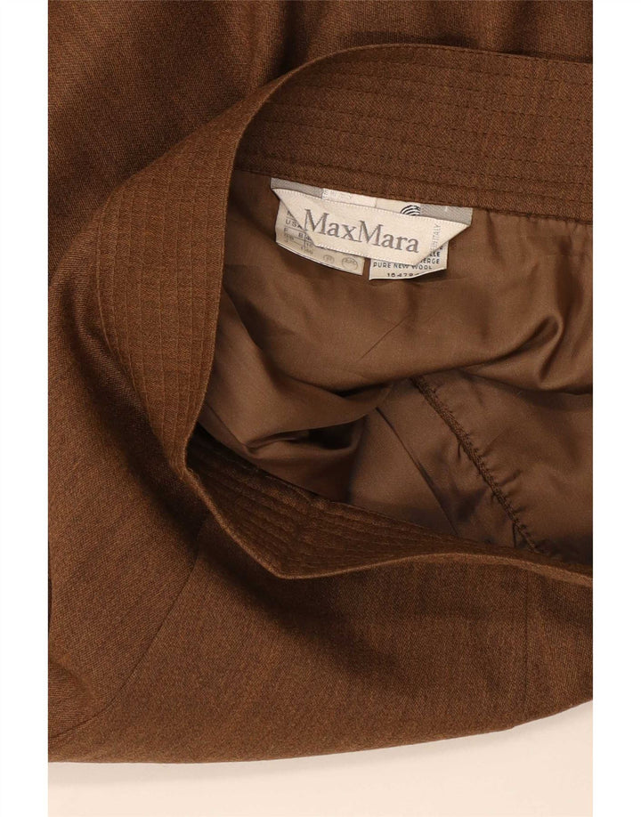 Женская юбка-карандаш Max Mara UK 16, большая W32, коричневая шерсть