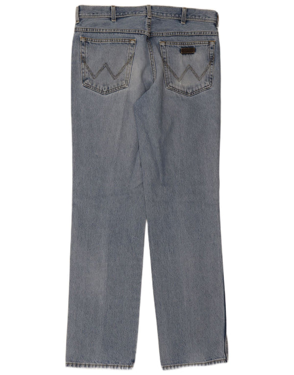 Мужские прямые джинсы Wrangler стандартного кроя W36 L34, синие, хлопок