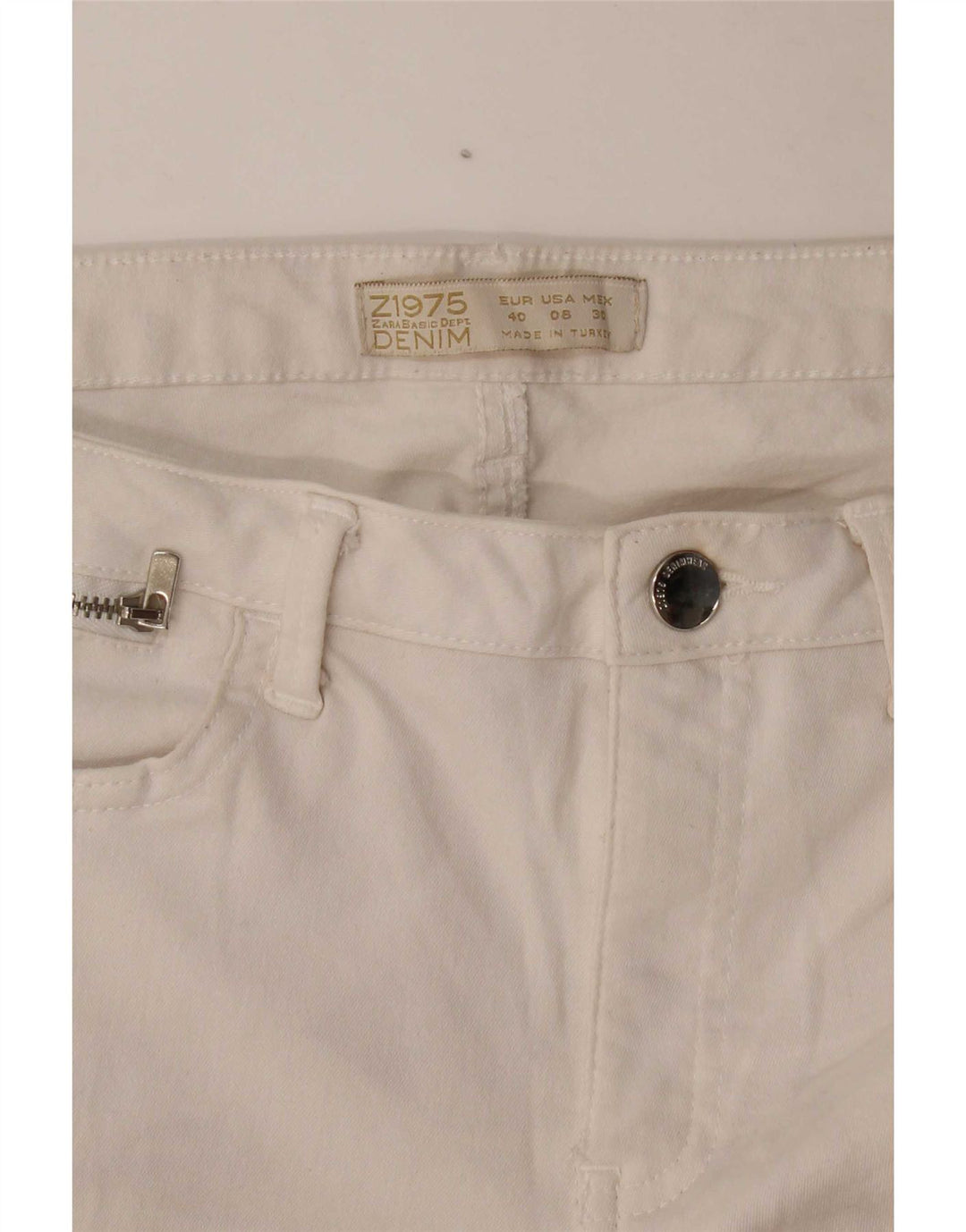 Женские джинсы скинни Zara EU 40 Medium W30 L28 Белые