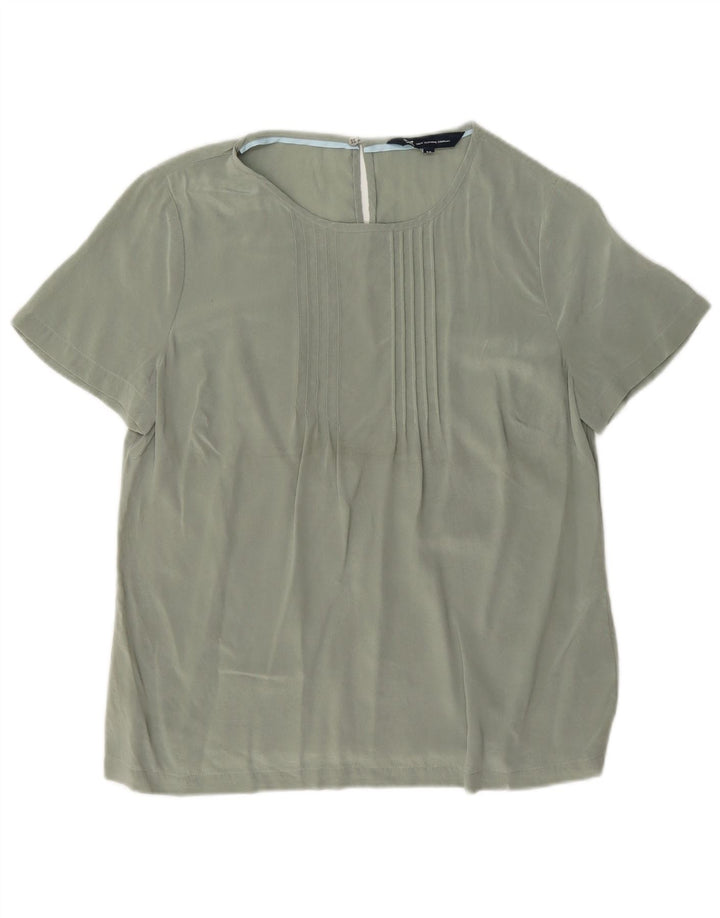 Женская блузка Crew Clothing Top UK 12, средний зеленый шелк