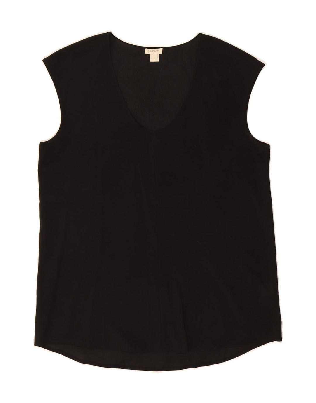 J. CREW Womens Sleeveless Blouse Top US 8 Medium Black Polyester Vintage J. Crew and Second-Hand J. Crew from Messina Hembry 