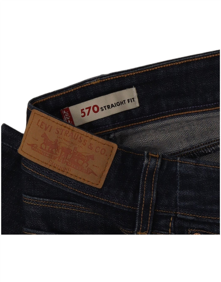 Женские прямые джинсы Levi's 570 W26 L28 темно-синие