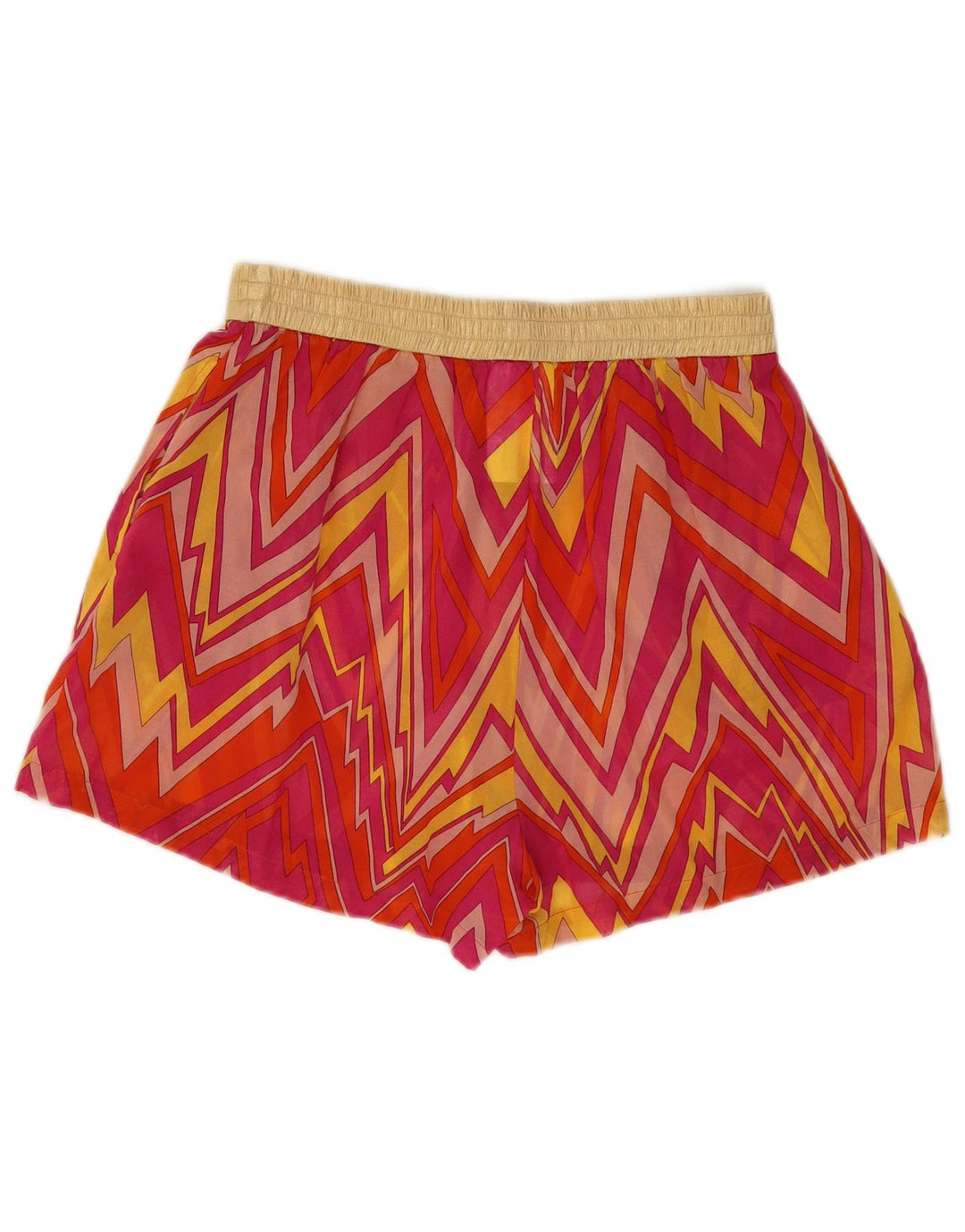 Missoni Womens High Waist Shorts Small W26  Pink Geometric Polyester