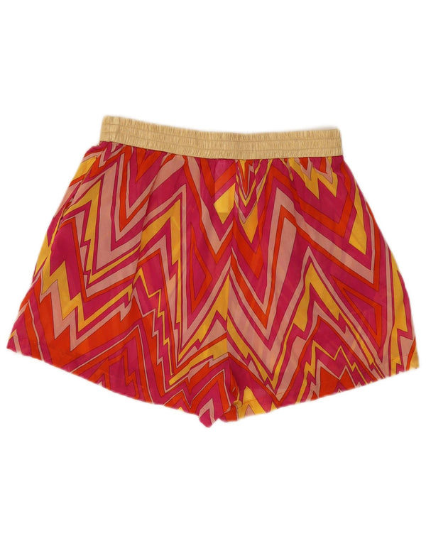 Missoni Womens High Waist Shorts Small W26  Pink Geometric Polyester