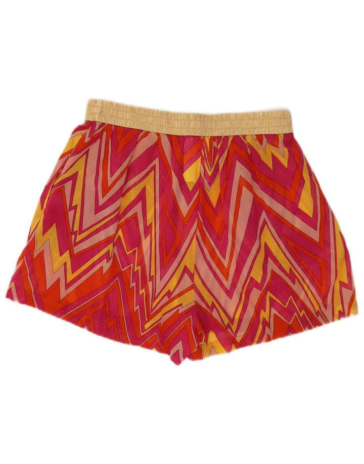 Missoni Womens High Waist Shorts Small W26  Pink Geometric Polyester