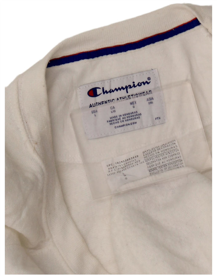 Женский свитер с рисунком Champion UK 16, большой белый полиэстер