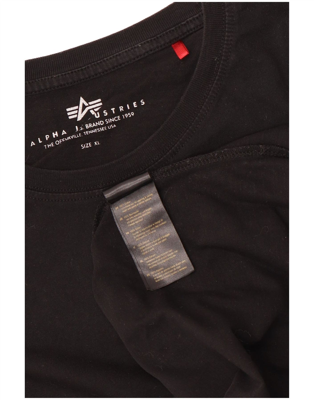 Мужская футболка Alpha Industries XL, черный хлопок