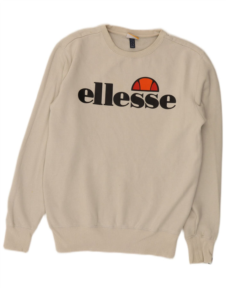 Ellesse Мужской свитшот с рисунком, маленький белый хлопковый джемпер