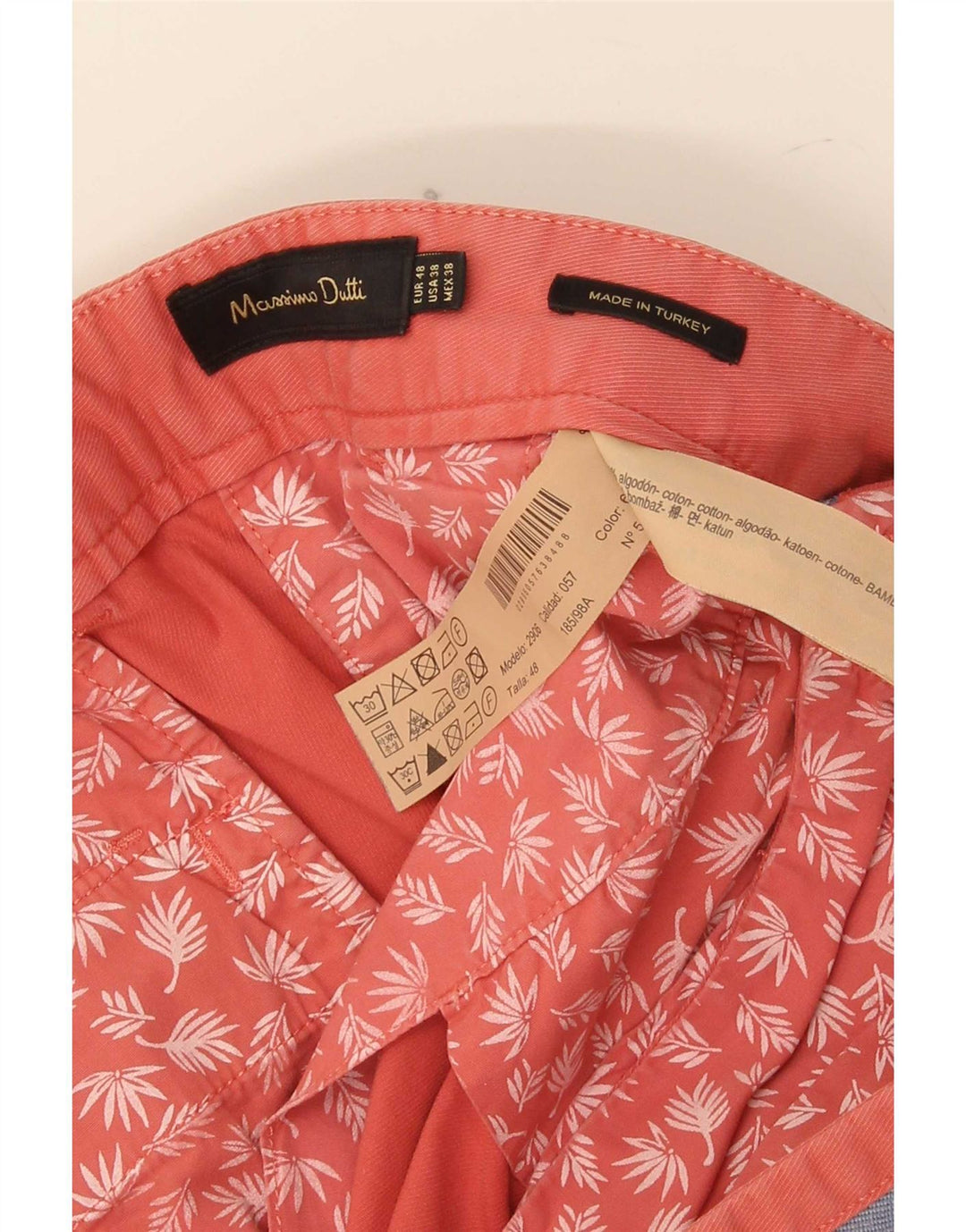 Мужские шорты чинос Massimo Dutti IT 48 Medium W38 Красный хлопок