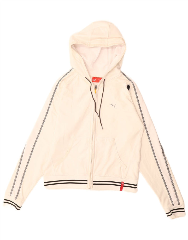 Женский укороченный свитер с капюшоном на молнии Puma UK 12, средний белый