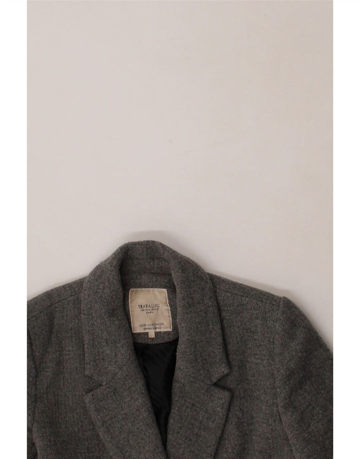 ZARA Womens Double Breasted Coat UK 6 XS Grey Vintage Zara and Second-Hand Zara from Messina Hembry 
