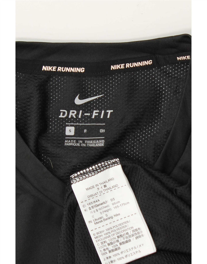 Мужская футболка для бега Nike Dri Fit из полиэстера, маленькая черная полоска