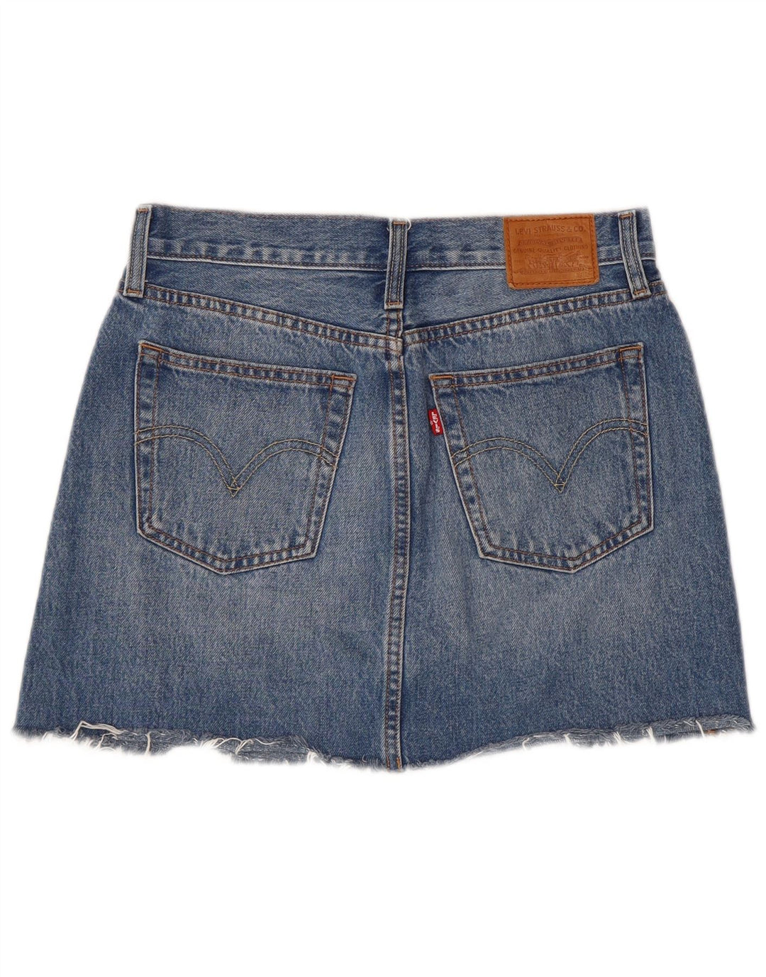 Женская джинсовая мини-юбка Levi's W27, маленькая синяя, хлопок