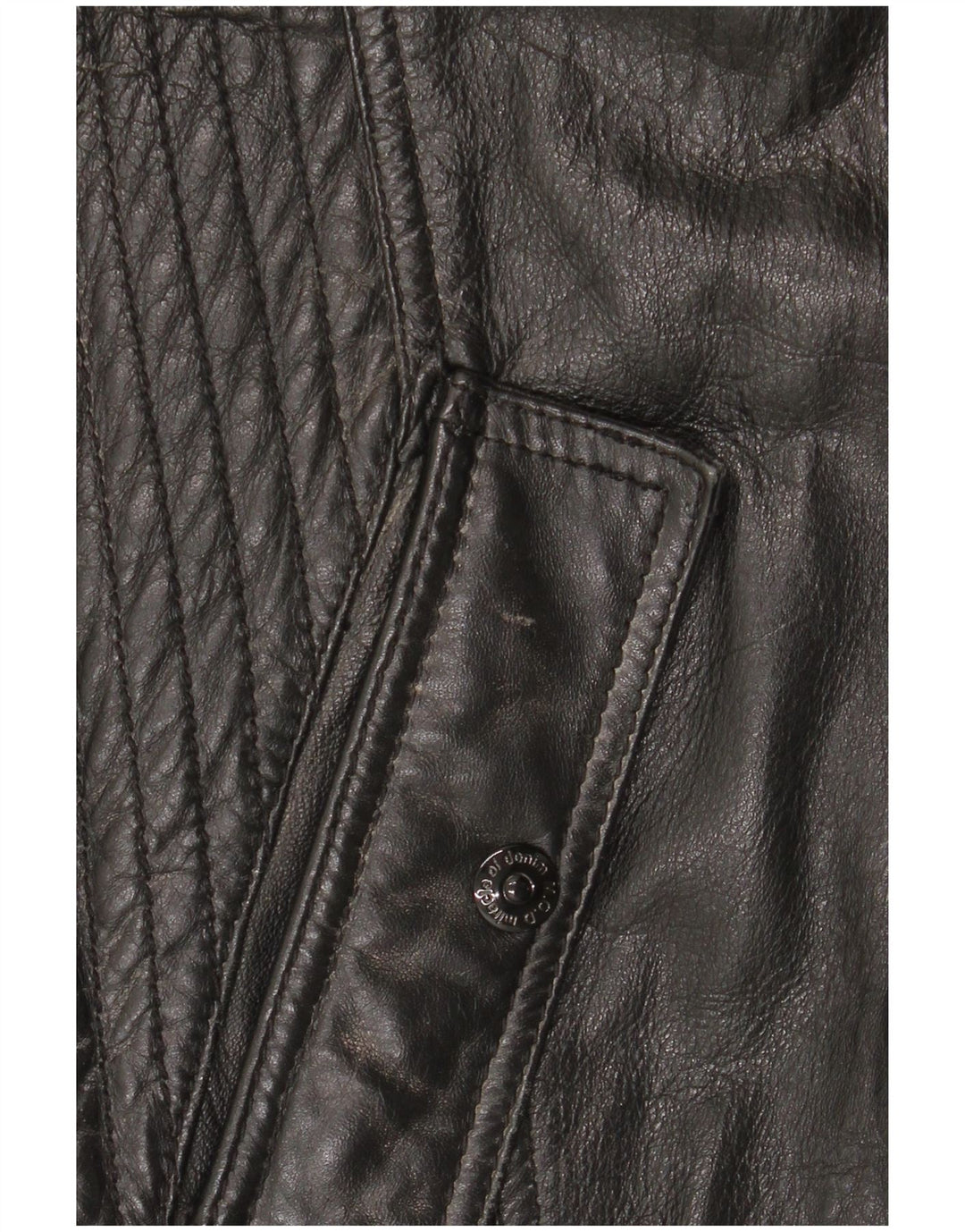 Винтажная мужская кожаная куртка UK 42 XL, черная кожа