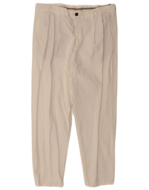 Zara Mens Pegged Chino Trousers EU 44 Large W34 L26 White