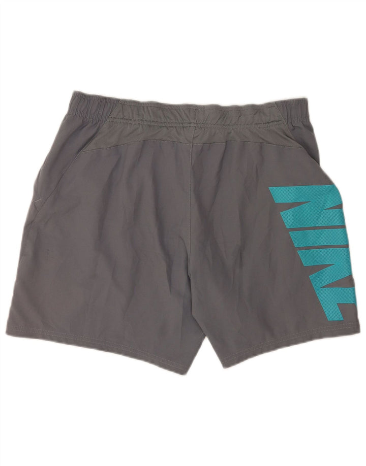 Мужские спортивные шорты Nike Dri Fit с графическим рисунком, большие серые, полиэстер